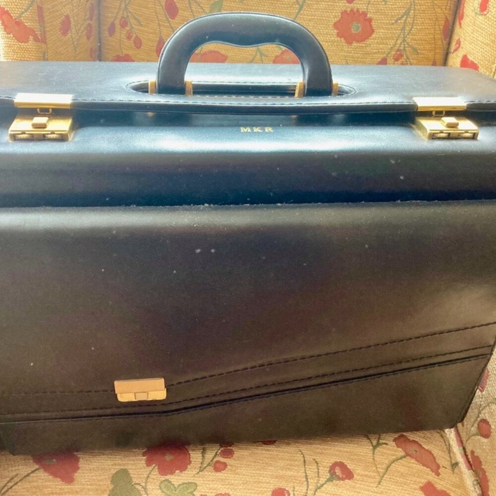 Leather Attorney/Litigator  Case with Swiss Amiet Combination Locks